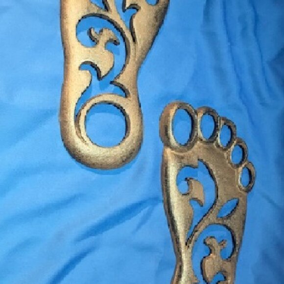 Two (2) Cast Iron Bare Foot Garden Stepping Stone 11 1/2" long Two (2) 0170-0882 - Picture 9 of 12